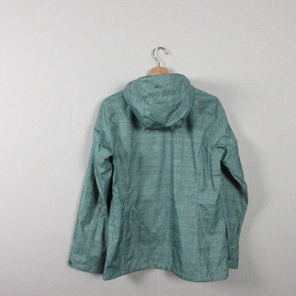 Columbia Omni Tech Zip Rain Jacket Women S Green Windbreaker Zip Pockets 342 - Picture 2 of 11